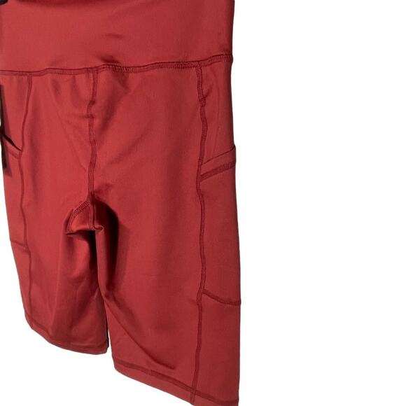 Ideology Womens High Rise Side Pockets 10" Biker, Red XS - Picture 8 of 8